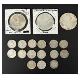Group of Foreign Coins with Silver Content