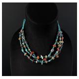 Santo Domingo Pueblo Turquoise Necklace