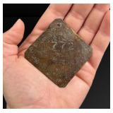 Charleston South Carolina Slave Tag Badge