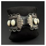 H. Yazzie Navajo Sterling Silver Watch Bracelet