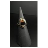 Navajo Sterling Silver Montana Agate Ring
