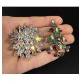 Weiss Rhinestone Costume Jewelry Brooches