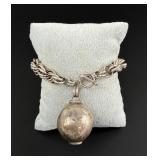 Sterling Silver Ball Charm Bracelet
