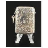 Victorian Sterling Match Safe Vesta Case
