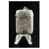 Edwardian Sterling Match Safe Vesta Case