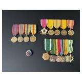 WW2 Through Vietnam Miniature Military Medals
