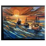 Jeshua de Los Angeles Murillo Harbor Oil Painting