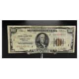 1929 $100 National Currency Bill Kansas City