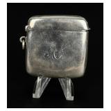 1916 Sterling Silver Match Safe Vesta Case