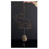 Montana Folk Art Moose Bell Wind Chime