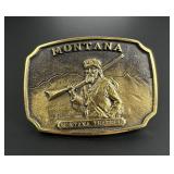 Bob Scriver Montana Trapper Belt Buckle