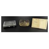 Bob Scriver Montana Trapper Belt Buckle