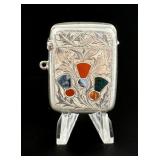 Edwardian Sterling Scottish Inlaid Vesta Case