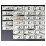 Collection of 26 $1 Silver Certificates