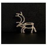 Taigakoru Finnish Sterling Silver Reindeer Brooch