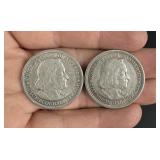 1892 1893 Columbian Exposition Silver Half Dollars