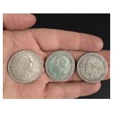 1914 1904 1878 Norway Silver Kroner Coins
