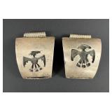 Hopi Sterling Silver Thunderbird Watch Band Tips