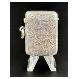Edwardian Sterling Match Safe Vesta Case