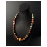 Meiji Japanese Ojime Bead Necklace