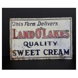 Land O Lakes Sweet Cream Tin Sign