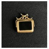Victorian Gold Filled Onyx Carnelian Watch Fob