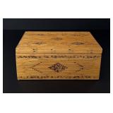 Folk Art Tramp Art Matchstick Box