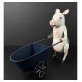 Decorative Tin Metal Garden Pig Planter