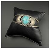 Navajo Sterling Silver Turquoise Bracelet
