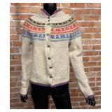 Vintage Ladies Handmade Norwegian Wool Sweater
