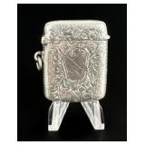 Victorian Sterling Match Safe Vesta Case