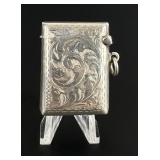 1916 Sterling Silver Match Safe Vesta Case