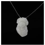 Chinese Carved White Jade Jadeite Pixiu Pendant
