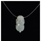 Chinese Carved Jade Jadeite Pixiu Pendant