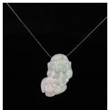 Chinese Carved Jade Jadeite Pixiu Pendant