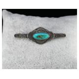 Old Pawn Navajo Turquoise Sterling Brooch