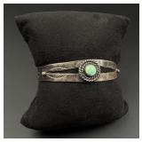 Old Pawn Navajo Sterling Turquoise Bracelet