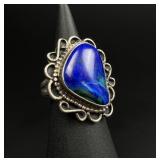 Navajo Sterling Silver Azurite Malachite Ring