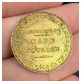 Samuel Hart and Co Card Counter Gaming Token
