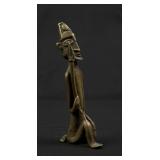 Antique African Senufo Bronze Seated Figure
