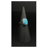 Navajo Sterling Silver Turquoise Ring