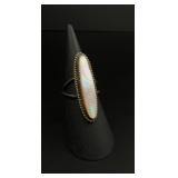 Navajo Sterling Silver Mother of Pearl Ring