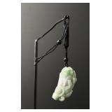 Chinese Carved Jade Jadeite Pixiu Necklace