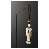 Chinese Jade Jadeite Tassel Car Pendant