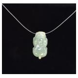 Chinese Carved Jade Jadeite Pixiu Pendant