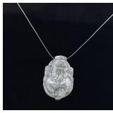 Chinese Carved Jade Jadeite Pixiu Pendant
