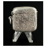 Edwardian Sterling Match Safe Vesta Case