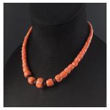 Old Pawn Navajo Branch Coral Necklace