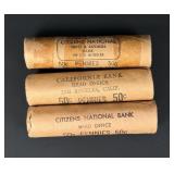 3 Rolls of Uncirculated Pennies Los Angeles