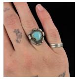 Navajo Sterling Silver Turquoise Ring